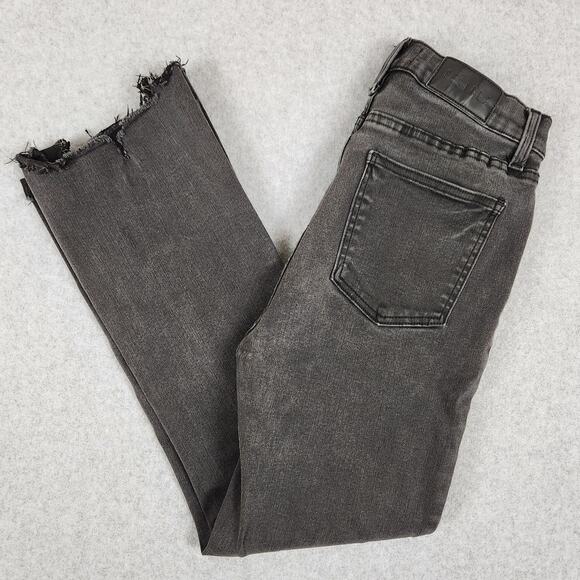 Pistola Jeans Womens Size 27 Raw Distressed Hem Black FLAWED - Picture 1 of 16